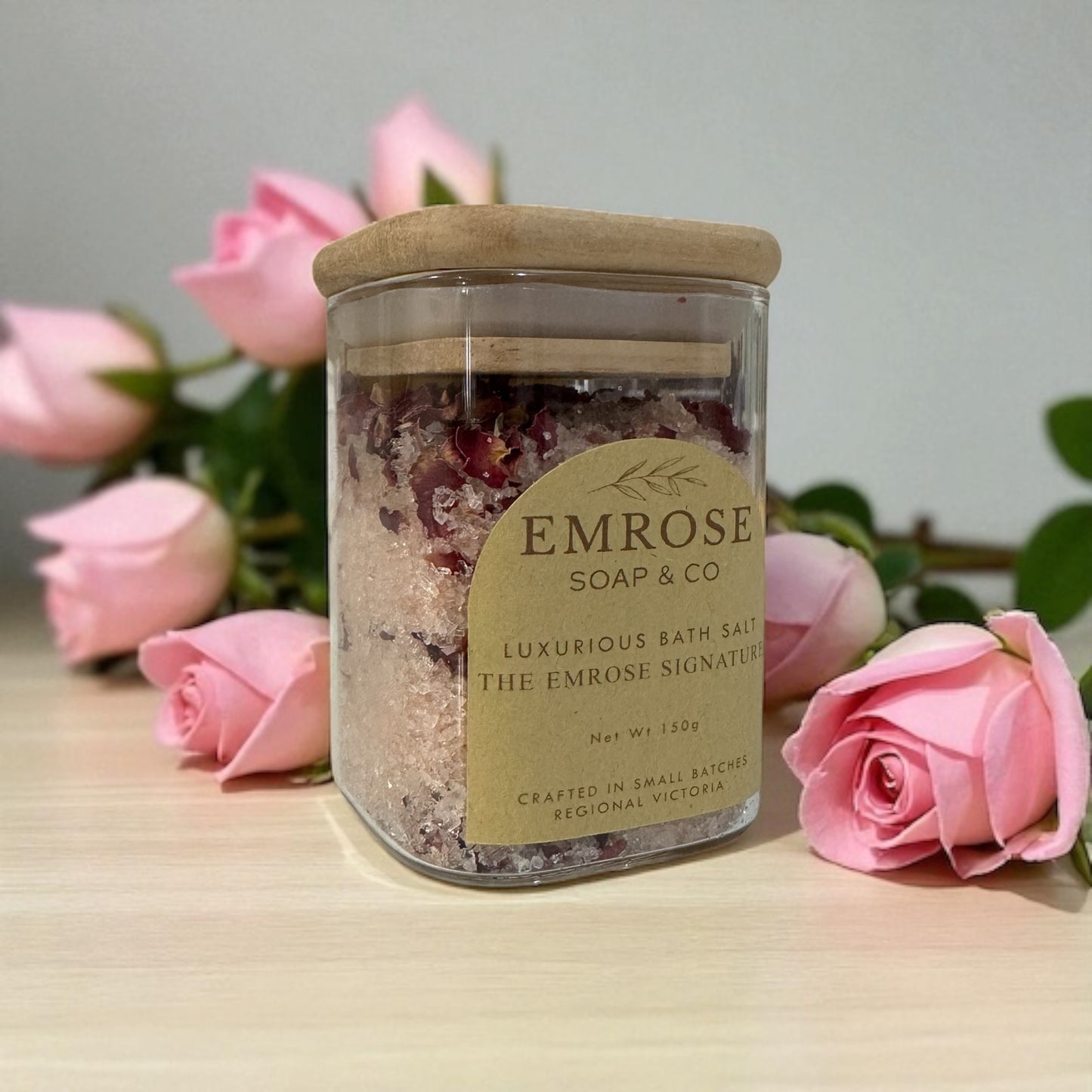 ~ 150g Bath Salts - Square Glass Jar